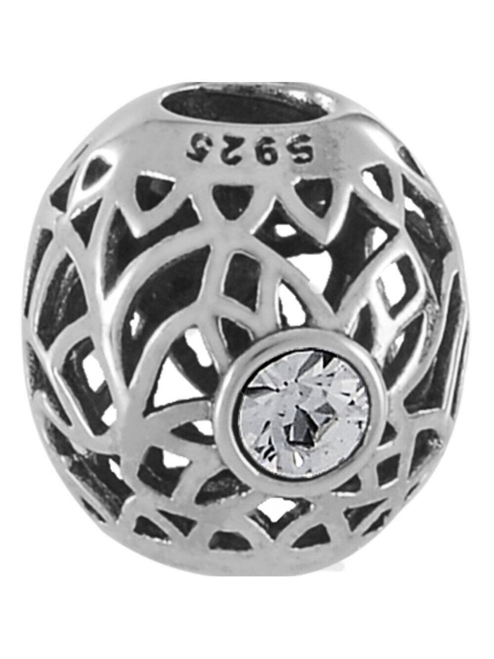 925 Sterling Silver CZ Charm